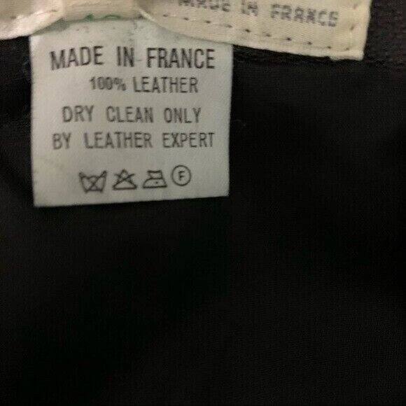 Viadana Black Leather Skirt 42 Back Zip Pencil Edgy Officewear Minimalist - Picture 8 of 8